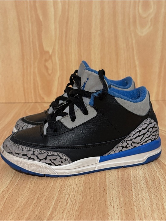 Jordan Other - Retro Jordan 3 Kids Black and Blue Sneakers - 10C